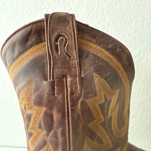 NEW Rod Patrick Mens Cowboy Boots Size 3A Perro Loco Brown Western Square Toe - Picture 3 of 12